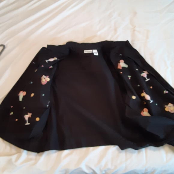 BRECKENRIDGE Black Embroidered Tropical Cocktail Cotton Button Jacket WMS Sz. 1X - Picture 10 of 10